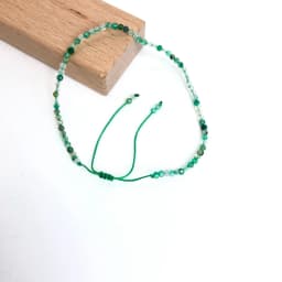 Faceted Gemstones 2-3mm Beads Hand Woven Adjustable Bracelet Lapis Lazuli Crystal Turquoise Choker Men Female Jewelry Party Gift