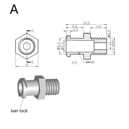 Luer Thread 1/4-28UNF Adapter PP Plastic Air Valve Pipe Dispensing Glue Subpackaging Syringe Barrel Fitting Connector