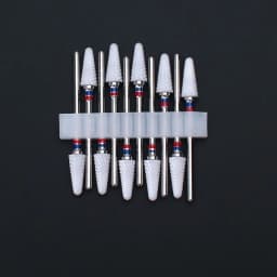 10pcs Ceramic Nail Drill Bits Set Milling Cutter for Electric Manicure Bit Flame Corn Files Pedicure Machine Polish Accesoires