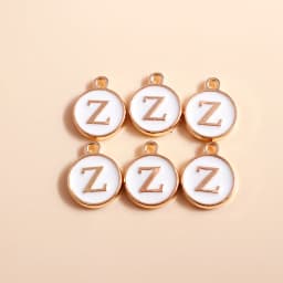 10pcs Cute Mini White Alphabet 26 Letters Charms Pendants for DIY Name Jewelry Necklace Bracelet Earrings Happy Birthday Gifts