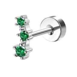 Bobisty 1pc Earrings for Sensitive Ears Surgical Stainless Steel Earrings for Women Dainty Flat Back Earring Stud Hoop Cartilage