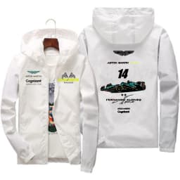 2026 New Aston Martin F1 Team Unisex Spring and Autumn Trench Coat, Casual and Stylish, Perfect for Streetwear and Parties