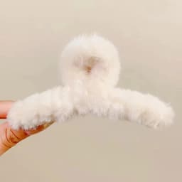 Solid Fluffy Cross Hair Claw For Women Girls Sweet Hair Ornament Plush Headband Hair Claw Clip Hairpin Fashion Hair Accessories