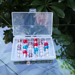 Acrylic Troll Bead Collection Panoramic Jewelry Storage Box Bracelet Beads Game Tray Round Bead Organization Box Bead Stand