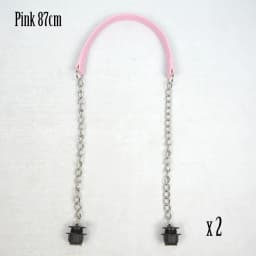 New Tanqu 1 Pair Silver Long Thick Single Chain with OT Metal Buckle Black Screws for Obag O Bag Handles for Women Bag Handbags