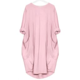 Women's Summer Loose Skull Print Round Neck Long Sleeve Pocket Comfortable Casual P lus Size Dress ashion Streetwear Oversized