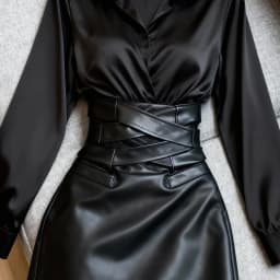 2026 Spring Summer New Two Pieces Set A-Line Skirt Women Fashion High Waist Sexy Skirt Long Sleeve Shirt Tops + Short Skirt Suit