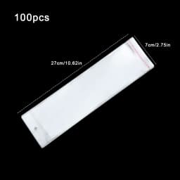 100pcs Transparent Self Adhesive Bag Plastic Hanging Opp Pouches Seal Gift Bag for Handmade Jewelry Display Retail Packing Bags