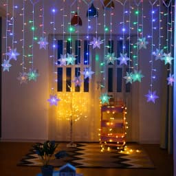 3.5M Christmas Lights LED Fairy String Lights Snowflake Curtain Garland Waterproof For Holiday Party Xmas Decoration 2026