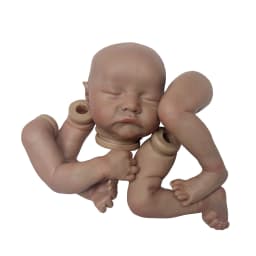 Kits Reborn 19 Inch Lou Lou And Levi Painted Hair Bebe Doll Kits Handmade Lifelike Newborn Babies Unfinished DIY Painted Kits
