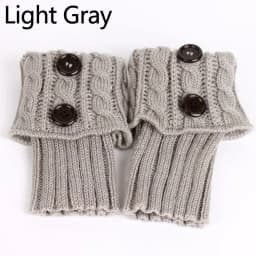 Button Cable Knit Wool Ankle Leg Warmers Women Short Foot Covers Cozy Winter Boot Socks Toppers Autumn Knitted Accessories