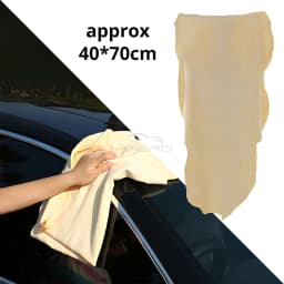 40X70cm Free Shape Cleaning Genuine Leather Cloth Car Auto Home Care Motorcycle Natural Drying Chamois Approx Water Absorption