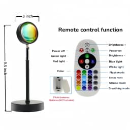 Sunset Lamp with Remote, 16 Colors Multicolor Changing LED Night Light, Photography Selfie Party, Decor Xmas Gifts for Women