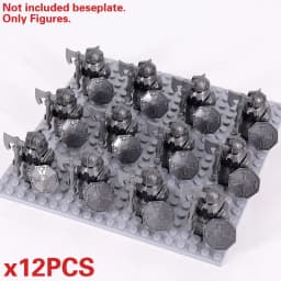 MOC Medieval Dwarf Warrior Elves Knights LOTR Figures Building Blocks Accessories Armor Shield LOTR DIY Toys for Children Gift