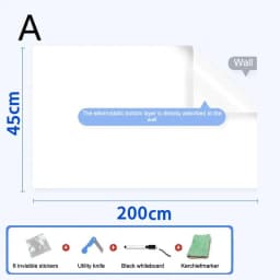 Latest New Electrostatic Whiteboard Sticker Reusable PP Teaching Graffiti Drawing Board Removable Household Erasable Whiteboard
