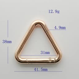 Metal Triangle Spring Gate O Ring Openable Leather Bag Handbag Belt Strap Buckle Connect Keyring Pendant Keychain Snap ClaspClip