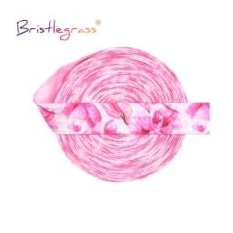 BRISTLEGRASS 2 5 10 Yard 5/8" 15mm Rainbow Rose Flower Floral Print Fold Over Elastic FOE Spandex Band Tape Hair Tie Sewing Trim