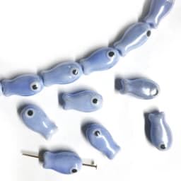 10Pcs Retro Small Fish Beads Charms Ceramic Spacer Loose Beads For Jewelry Making DIY Bracelet Accessories