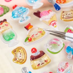 1Pc/Pack Cute 3D Sushi Candy Relief Stickers for Handmade Diy Scrapbooking Journaling Supplies