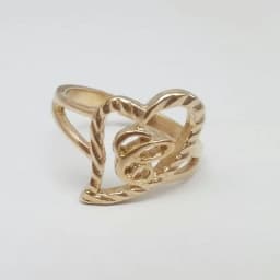 Duoying Custom Initial Rings Personality Hip-Hop Ring Heart Rings Letter Ring Heart Shape Gifts For Mom Gift