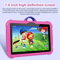 New Cartoon Pattern Kids Tablet 7.0 Inch Quad Core 4GB RAM 64GB ROM Android 13 Learning Education Games Tablets Children's Gifts