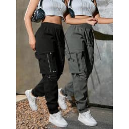 Women's Tactical Cargo Pants Waterproof Windproof Outdoor Hiking Joggers Elastic Ankle with Zipper Pockets