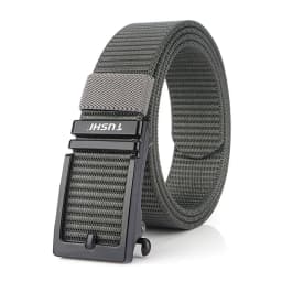 KOLBER Thick Casual Belt for Men Metal Automatic Buckle Soft Real Nylon Tactical Outdoor Belt Non-Hole Work Belt Male Waistband