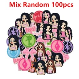 16-100Pcs Music KATSEYE Shoe Charms For Bubble Slides Clogs Sandals,PVC Shoe Decorations Accessories Buckle For Christmas Gifts