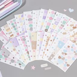 10 Pcs Cartoon Shaped Sticker Pack Colored Marks Cute Diary Stickers Scrapbooking Collage Card Decoration School Accessories