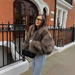 Women Faux Fur Coats Solid Fur Jackets Cotton Linen Round Neck Long Sleeves Open Stitch Loose Casual Office 2026 Autumn Winter