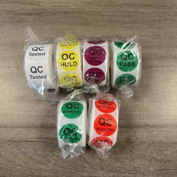 500Pcs QC PASS Adhesive Labels Factory QC Sticker QC Quality Inspection Sticker 1inch Round Seal Stickers Business Supplies