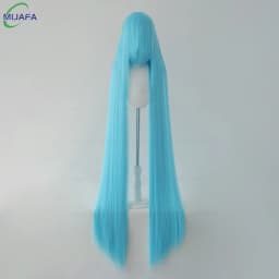 700g High Quality 59" 150cm Long Straight Cosplay Wig With Bang Blond Brown Red Green Blue Heat Resistant Hair Colors Anime Wigs