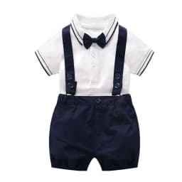Cotton Birthday Clothes Suit for 3 6 9 12 18 24 Months Boys Newborn Baby Formal Set Romper Toddler Jumpsuit Outfits Summer Suits
