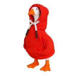 5 Inch Goose Outfits Red Hoodies Soft Solid Color Mini Porch Goose Hoodies Desk Goose Outfits Clothes for Table Decoration