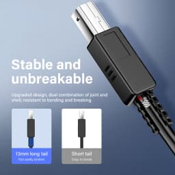 High Speed USB Type A to B 2.0 Long Cable For Canon Brother Hp Epson Printer Label Scanner Electronic Piano Organ Square Adapter