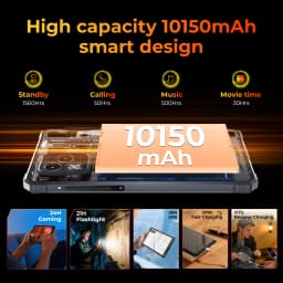 HOTWAV R11 Pro 8.7'' HD 120Hz Display Rugged Tablet 10150mAh Massive Battery 20W Fast Charging Android 16 Super Camping Light Pad 8GB RAM 256GB ROM 64MP + 16MP Camera 1080P Lightweight Tablet PC With Stylus Pen GPS WiFi OTG