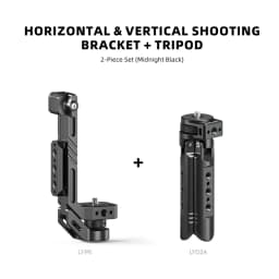 LEAPLIGHT Aluminum Mini Tripod for DJI Osmo Pocket 3/4/4P/360LunaUltra Camera Tripod Handheld Grip w 360° BallHead+Phone Stand
