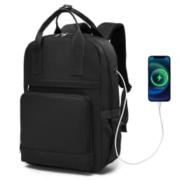 KONO WOMEN'S Waterproof Laptop Backpack with 15.6 Inch Laptop Compartment headphones Connector Ergonomic Ideal for School & Travel