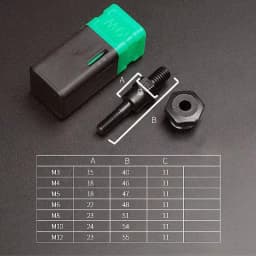 M3 M4 M6 M8 M10 M12 Mandrel Riveter Machine Threaded Mandrel Rivet Nut Adapter Pull Rod Riveter Riveting Heads Rivnut Tool