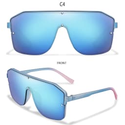 New Brand Fashion Square Big Frame Sunglasses Men Women Cycling Goggles Outdoor Sports Driving Travel Windproof Eyewear Festival