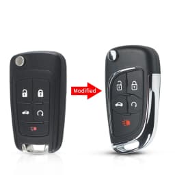 KEYYOU Modified Filp Car Key Shell Fob Remote Case For Chevrolet Cruze Epica Lova Camaro Impala 2 3 4 5 Button HU100 Blade