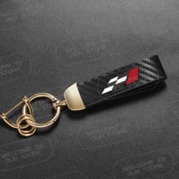 Leather For Race Flag Logo Keyring Emblem Cordoba Tarraco Ibiza Leon VZ Ateca Mii FR Car Carbon Fiber Rope Keychain Key Ring