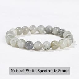JD Natural Black Spectrolite Flash Smooth Beaded Bracelet Women Men 6 8 10mm Labradorite Stone Stretch Bracelets Yoga Jewelry