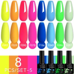 LILYCUTE 12PCs 7ml Nude Brown Red Nail Gel Polish Set Semi Permanent UV Gel For Nail Art Manicure Soak Off Gel Nail Polish Kit
