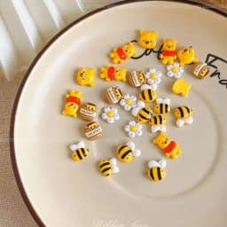 Winnie the Pooh Nail Accessories Cute mini Wearable Nails DIY Phone Case Fridge Magnets Hairpin Accessories cartoon Fun Gifts