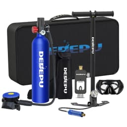DEDEPU 1L Scuba Diving Tank Professional Diving Equipment Underwater Breathing Scuba Tank Oxygen Cylinder 15-25 Minutes