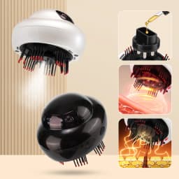 Portable Red Light Head Massager 660nm with Mist Spray Kneading Scalp Relaxation Machine Oil Applicator for Head Massage