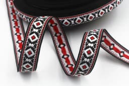 5 Yards 0.78 Inch 20MM Hundreds Styles Geometric Woven Jacquard Embroidered Ribbons DIY Apparel Wrapping Trim Sewing Accessories