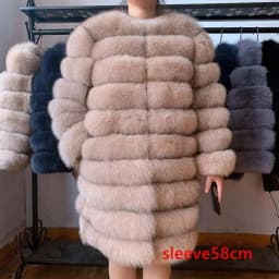 NEW 4in1 Real Fox Fur Long Coat Winter Coat for Women Jackets Vest Winter Outerwear Women Fox Fur Coat High Quality Fur Clothes