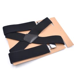 Heavy Duty Big Size Work Suspenders for Men 5cm/2 Inch Wide X Back with 4 Strong Clips Adjustable Elastic Trouser Braces Straps
